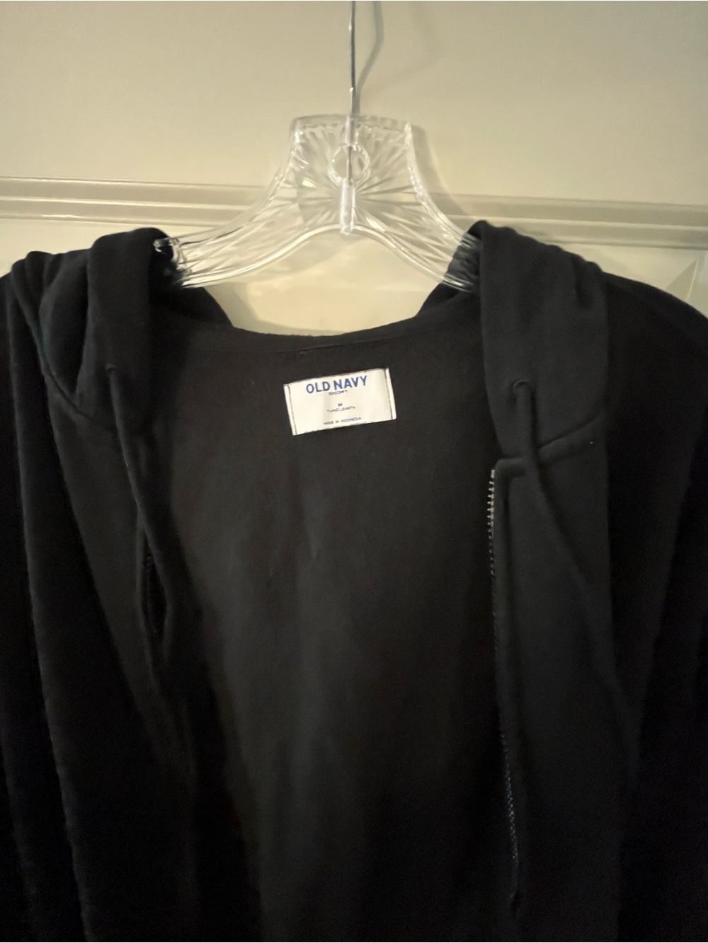 Old Navy Black Tunic-length hoodie